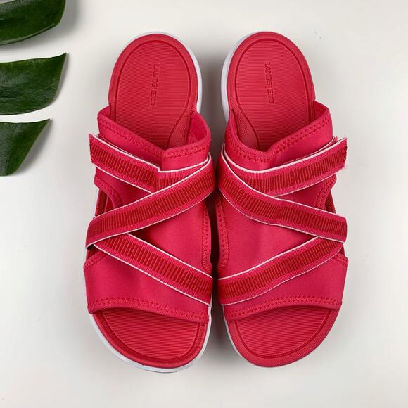 Lands' End Shoes - Lands End Sandals Water Resistant Pink Slides Comfort Slip On Women's 9